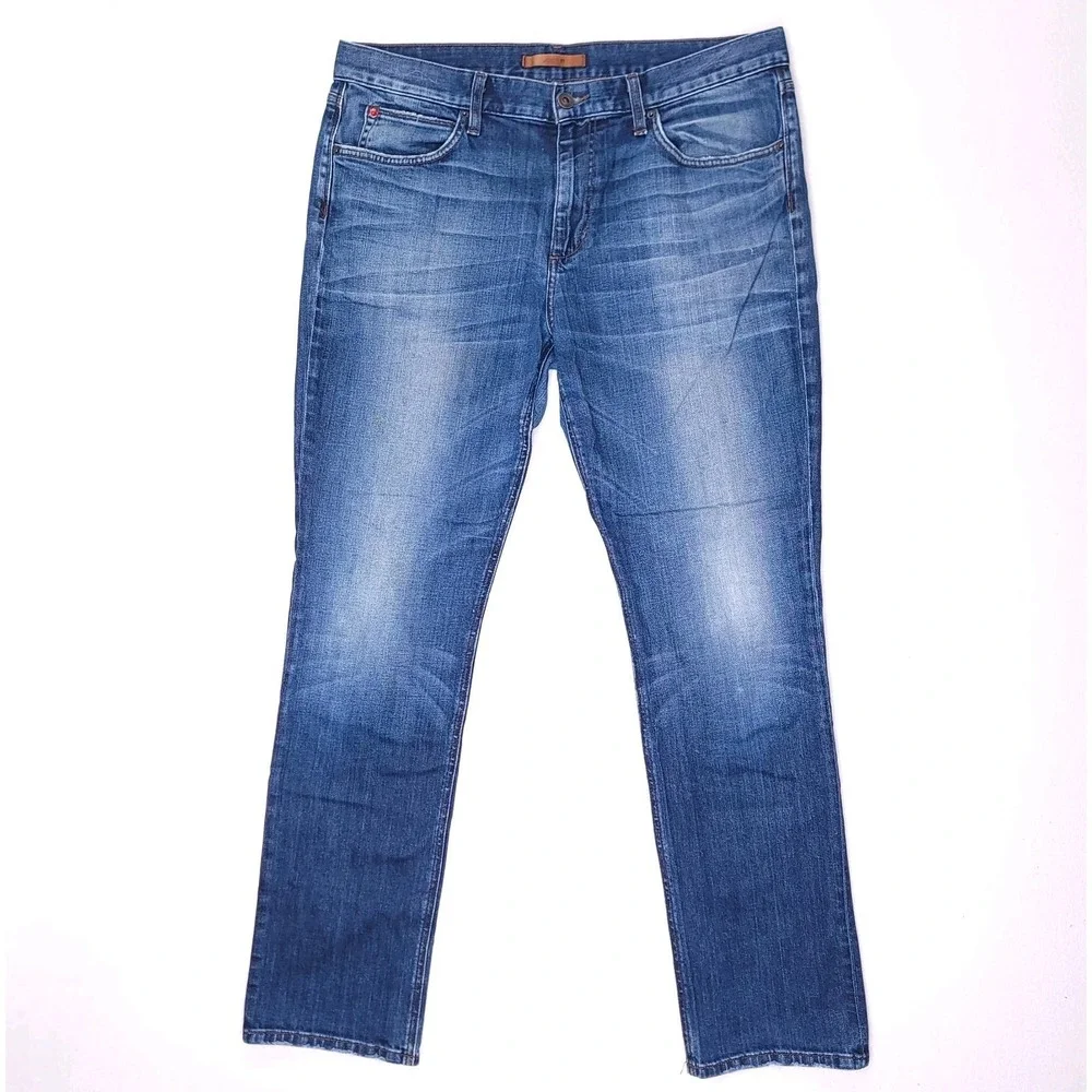 Joe's Jeans Men's Size 36x33 Blue Savile Row Straight Fit Slim Leg Opening Denim